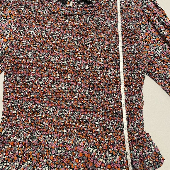 Patrons of Peace Floral Smock Peplum Long Sleeve Crop Top size M - Picture 6 of 12